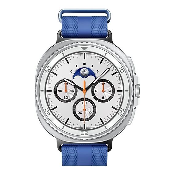 Galaxy Watch 8 Classic | 46 мм | White | Athleisure/Blue | S/M, Тип ремешка : Athleisure, Размер корпуса : 46 мм, Цвет: White, Цвет ремешка: Blue, Размер ремешка : S/M, Подключение часов : Bluetooth / Wi-Fi, изображение 3